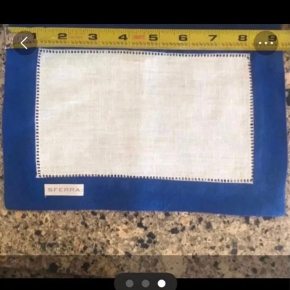 NEW Sferra Cocktail Napkins Large New (4) - Picture 3 of 6